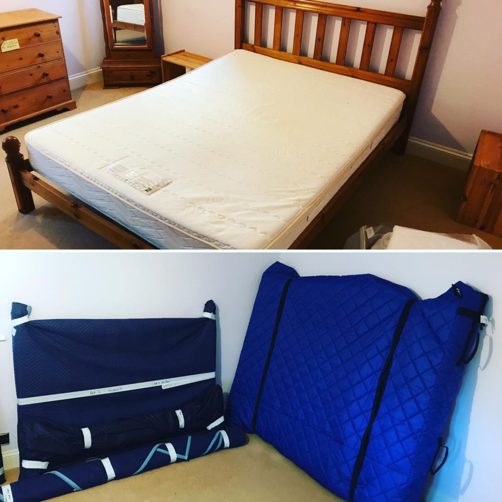 Packaging a bed ready for moving house